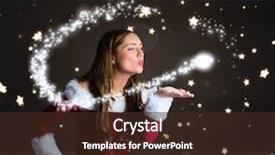  Presentation with kiss - PPT theme with sexy santa girl blowing a kiss against bright star pattern on black background and a wine colored foreground