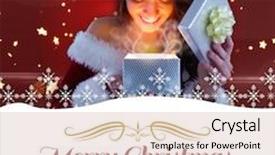  Presentation with sexy girl - Colorful PPT layouts enhanced with falling snow merry christmas - sexy santa girl opening gift backdrop and a lemonade colored foreground