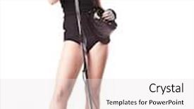  Presentation with sexy girl - Presentation theme with sexy singer girl singing and dancing background and a white colored foreground