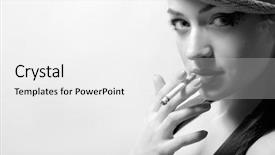  Presentation with sexy santa woman red - Colorful PPT theme enhanced with health wellnes lifestyle - well-being wooden sign backdrop and a ocean colored foreground