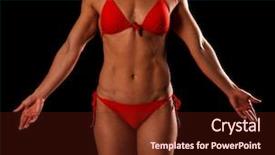  Presentation with sexy santa woman red - Audience pleasing slide deck consisting of sexy sports woman in red backdrop and a tawny brown colored foreground