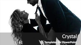  Presentation with silhouette fashion - Slides with sexy stylish couple in silhouette background and a  colored foreground