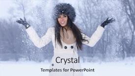  Presentation with sexy - Slides featuring sexy woman in snowy winter background and a  colored foreground