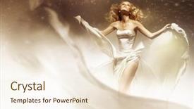  Presentation with wedding - Beautiful slides featuring sexy woman wearing wedding dress backdrop and a cream colored foreground