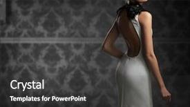  Presentation with dress for success - Slides having sexy woman wearing white dress background and a dark gray colored foreground