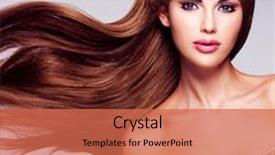  Presentation with sexy santa woman red - Colorful presentation theme enhanced with sexy woman with long hair backdrop and a  colored foreground