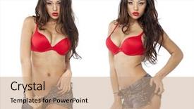  Presentation with sex women anemal - Beautiful slide deck featuring sexy women in red bra backdrop and a  colored foreground