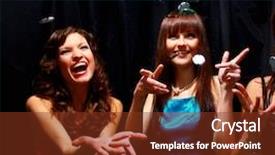  Presentation with sexy girl - Beautiful presentation theme featuring sexy young girl in casino backdrop and a tawny brown colored foreground