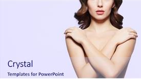  Presentation with sexy girl in stars - Presentation theme consisting of sexy young girl posing topless background and a  colored foreground