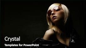  Presentation with black woman - Slide deck consisting of sexy young woman over black background and a black colored foreground