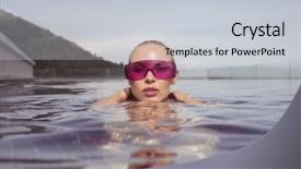  Presentation with purple green - Slide deck consisting of sexy young woman wearing purple background and a lemonade colored foreground