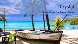  Presentation with amazing - Amazing slide deck having seychelles - amazing tropical holidays beach restaurant backdrop and a light blue colored foreground