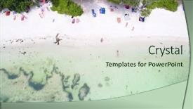  Presentation with beach - PPT layouts with seychelles anse source d'argent background and a soft green colored foreground