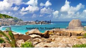  Presentation with granite - Audience pleasing PPT layouts consisting of seychelles with unique granite rocks backdrop and a  colored foreground