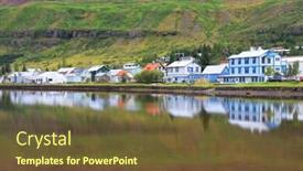  Presentation with iceland - Audience pleasing slide set consisting of seydisfjordur-resort-in-east-iceland backdrop and a tawny brown colored foreground