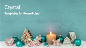  Presentation with candle christmas - Audience pleasing PPT theme consisting of shabby chic christmas background backdrop and a seafoam green colored foreground