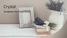  Presentation with decor - Beautiful PPT layouts featuring shabby chic interior decor backdrop and a light gray colored foreground
