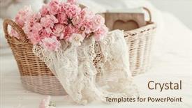  Presentation with wicker - Beautiful slide set featuring shabby chic style pink pastel backdrop and a lemonade colored foreground