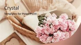  Presentation with pastel pink - Presentation design with shabby chic style pink pastel background and a lemonade colored foreground