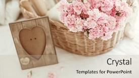  Presentation with pastel pink - Cool new slide set with shabby chic style pink pastel backdrop and a mint green colored foreground