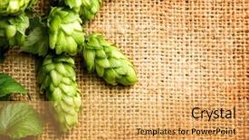  Presentation with branch - Theme enhanced with shabby sack linen texture brewing background and a yellow colored foreground