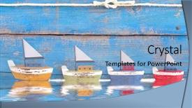  Presentation with toy - Colorful presentation design enhanced with shabby toy boats backdrop and a light blue colored foreground