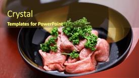  Presentation with shabu - PPT theme consisting of shabu-shabu-of-sansho-japanese background and a tawny brown colored foreground