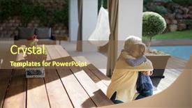  Presentation with fintech app pitch deck - Cool new slide set with shade on a sunny day backdrop and a tawny brown colored foreground