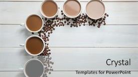  Presentation with pen laptop coffee cup clips - Theme consisting of shades - composition with cups of delicious background and a light gray colored foreground