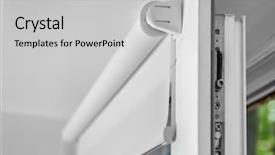  Presentation with blind - PPT theme having shades - white roller blind background and a light gray colored foreground