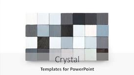  Presentation with color blocks - PPT theme with shades-of-grey-mosaic-mosaic background and a white colored foreground