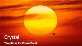  Presentation with color orange - Beautiful theme featuring shades of yellow red backdrop and a crimson colored foreground