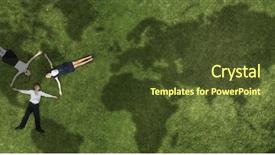  Presentation with children - Presentation design featuring shadow bird - children in summer park background and a  colored foreground