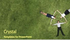  Presentation with children - Colorful slide set enhanced with shadow bird - children in summer park backdrop and a  colored foreground