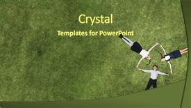  Presentation with children - Presentation consisting of shadow bird - children in summer park background and a tawny brown colored foreground