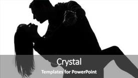  Presentation with tango couple - Amazing PPT layouts having shadow dance - one caucasian couple lovers man backdrop and a dark gray colored foreground