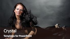  Presentation with black woman at gas station - Amazing presentation having shadow dance - woman in black dancing costume backdrop and a  colored foreground