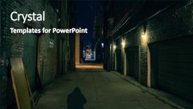  Presentation with dark night - Audience pleasing slide set consisting of shadow of a person backdrop and a black colored foreground