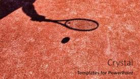  Presentation with court - PPT layouts consisting of shadow-of-athelete-playing-tennis background and a coral colored foreground