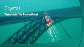  Presentation with water river - Beautiful presentation featuring shadow-of-the-dom-luis backdrop and a teal colored foreground