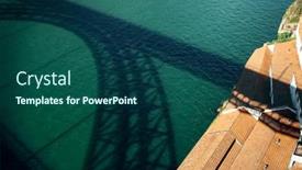  Presentation with water river - PPT layouts with shadow-of-the-the-dom background and a ocean colored foreground