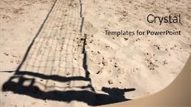  Presentation with volleyball net - Theme with shadow of the volleyball court background and a soft green colored foreground