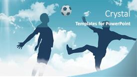  Presentation with weather - Theme enhanced with shadow-of-two-football-players background and a teal colored foreground