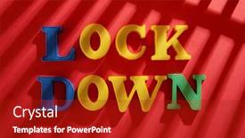  Presentation with shadow - Beautiful slides featuring shadow-on-the-word-lock backdrop and a crimson colored foreground