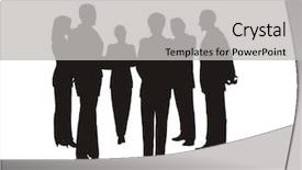  Presentation with shadow - Slide deck consisting of shadow team member - business consultation background and a light gray colored foreground