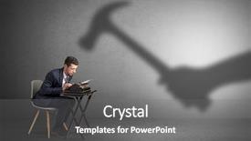  Presentation with shadow - Presentation consisting of shadow threatening hard worker man background and a  colored foreground