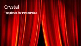  Presentation with theater curtains - Beautiful presentation featuring shadows night - theater stage red curtains opening backdrop and a wine colored foreground