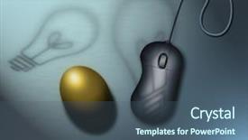  Presentation with light bulbs - Slide set with shadows of light bulbs fall background and a  colored foreground