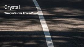  Presentation with black road - Audience pleasing presentation design consisting of shadows-of-the-trees backdrop and a dark gray colored foreground