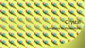  Presentation with ice cream cones - Presentation theme enhanced with shadows seamless background in 1950 background and a yellow colored foreground